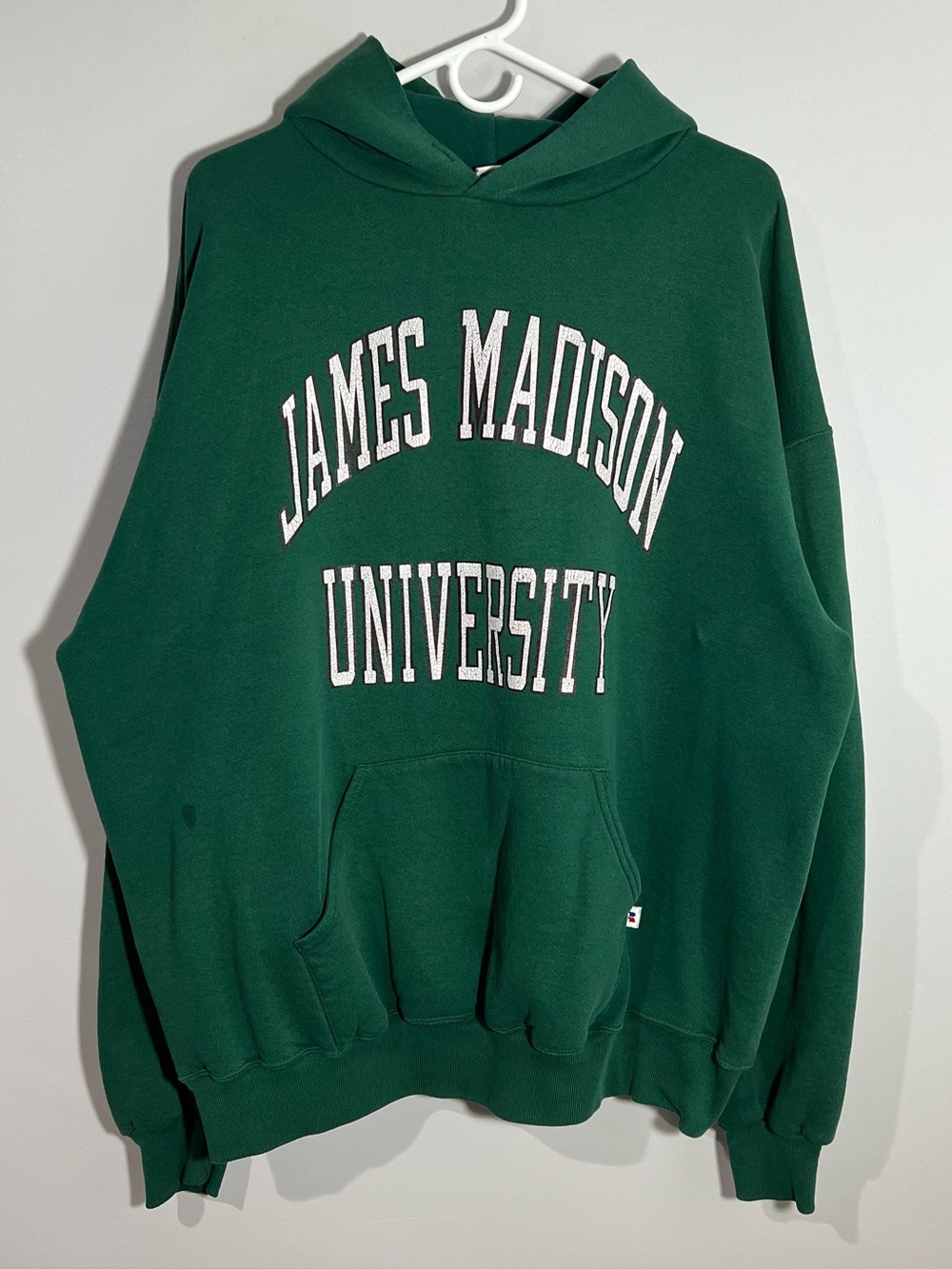 Vintage Russell Athletic James Madison University JMU Green Hoodie Adult XXL